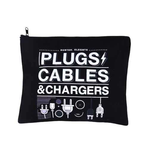 ShiQiao Spl Cable Organizer Bag Travel Charger Plugs Cosmetic Bags Travel Storage Bag Pouches for Daughter Granddaughter Birthday Christmas Gift for Friend Chargers Cables Toiletry Organizer Pouch - style: Plugs