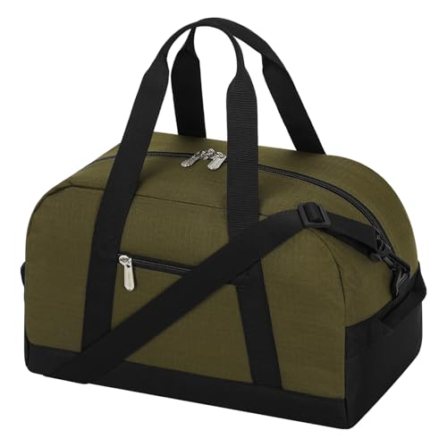 Apenze Small Gym Bag 14 inch lightweight Carry On Mini Duffel Bag for Travel Sport - Olive Green - color: Olive Green