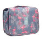 L & FY Hanging Travel Toiletry Bag Women's Cosmetic Organizer Makeup Pouch Men's Shaving Kits With Handle (Pink Flamingo) - color: Pink Flamingo, size: Compact Size