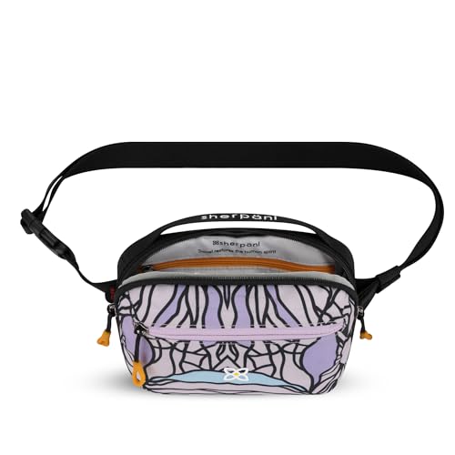 Sherpani Hyk, Small Sling Bag, 1L Belt Bag, Lightweight Travel Fanny Pack, Sling Crossbody Purse with RFID Blocking - color: Bloom