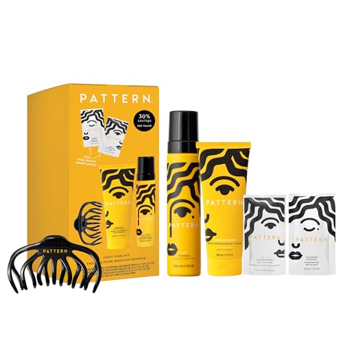 PATTERN Beauty by Tracee Ellis The Juicy Curl Kit for Curly & Coily Hair, 3a-4c, curly hair starter kit, texture hair travel products for curly hair.