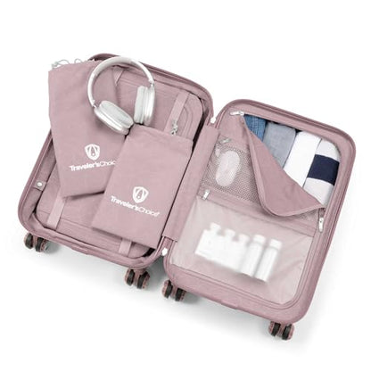 Traveler's Choice Ultimax II Polycarbonate Hardside Luggage with Spinner Wheels, Pink, 21-Inch Carry-On - color: Pink, size: 21-Inch Carry-On