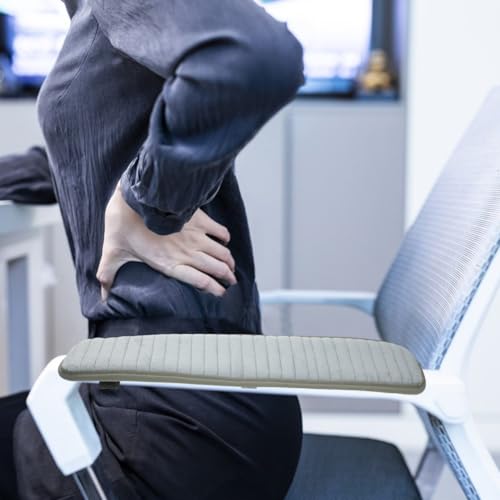 Uonlytech Chair Armrest Cover 17.91X3.74X1.77In Plush Office Chair Armrest Protector with Anti-Slip and Detachable Design for Comfortable Desk Seating
