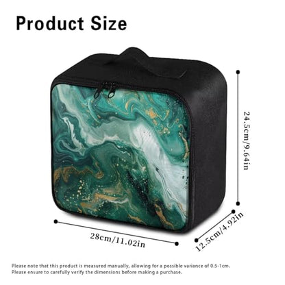 Empty First Aid Bag Green Marble Print Hummingbird Floral First Responder Case for Emergency Teams and Family Use Includes Modular Inserts Wear Resistant Zippers Breathable Back Panel - color: Green Marble Print