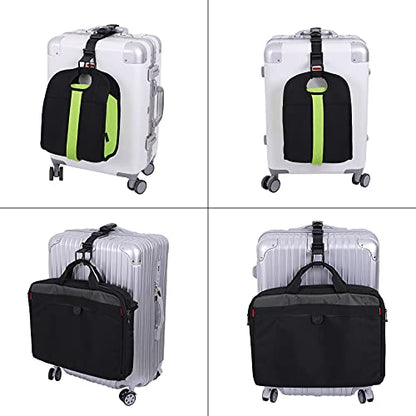 Luggage Hook Strap,J Hook for add a Bag Luggage,Multi Adjustment Bag Strap Hook with Hands Free(Black-Middle Size) - size: Medium size/Standard buckle
