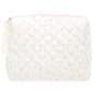 Quilted Makeup Bag Large Travel Zipper Soft Cosmetic Pouch for Women Girls Make Up,Little Flower Pink - color: Little Flower Pink, size: 1 PCS Pouch