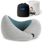 Ostrichpillow Go Neck Pillow, Travel Pillows for Airplanes, Premium Memory Foam Travel Pillow, 360º Ergonomic Design, Asymmetrical Sides, Travel Bag Included, Washable Modal Cover - color: Blue Reef
