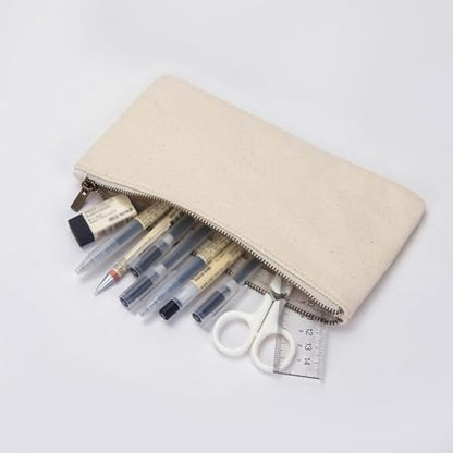 Canvas Pencil Pen Case Stationery Case Pouch Bag(Black, S) - color: Black
