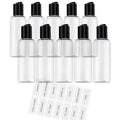 10 Pack Leakproof 3.4 Oz Travel Bottles - Refillable Empty Plastic Cosmetic Containers for Toiletries Shampoo Lotions Cream