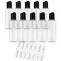 10 Pack Leakproof 3.4 Oz Travel Bottles - Refillable Empty Plastic Cosmetic Containers for Toiletries Shampoo Lotions Cream