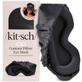 Kitsch Contour Pillow Eye Mask – Softer Than Silk Eye Masks for Sleep, Blindfold Sleep Masks for Women & Men, No Eye Pressure, Lightweight, Eye Care, Travel Essentials - Charcoal - color: Charcoal