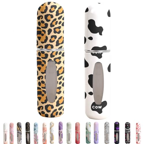 5ml Perfume Atomiser Refillable Bottles Portable Mini Spray Travel Bottle Easy to Refill Empty Atomizer Bottle for Purse Handbag Pocket Luggage,Bright Color (grivelle) - color: grivelle