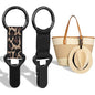 Niveaya Hat Clip for Travel on Bag - 2 Pack, Vacation Beach Cruise Essentials Accessory for Travel Handbag Backpack Luggage, Securely Hold to Keep Hat Shaped, Black+Leopard - color: 2pcs Black+leopard