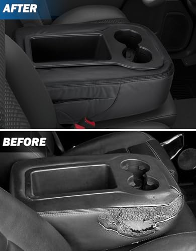 JOYTUTUS Center Console Cover Compatible with 2007-2014 Silverado Sierra Avalanche Yukon Tahoe Suburban Jump Seat, Leather Arm Rest Armrest Cover for Car, Middle Console Cover, Car Arm Rest Cover - size: Jump Seat Console 2007-2014 Silverado/Sierra
