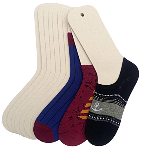 TATYZ Cardboard Sock Inserts Form Blockers, Sock Shaper and Organiser for Storage or Display - 10 PCS (Large) - size: Large
