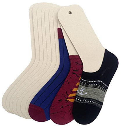 TATYZ Cardboard Sock Inserts Form Blockers, Sock Shaper and Organiser for Storage or Display - 10 PCS (Small) - size: Small