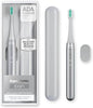 Aquasonic Icon ADA-Accepted Rechargeable Toothbrush | Magnetic Holder & Slim Travel Case | 2 Brushing Modes & Smart Timers | Gentle Micro-Vibrations (Stone) - color: Stone
