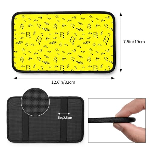 Car Center Console Cover Abstract Music Notes, Anti-Slip Arm Rest Protector, Waterproof Interior Accessories - color: Picture (879)