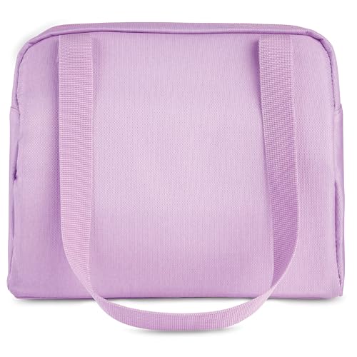 PackIt(R) Freezable Hampton Lunch Bag, Lavender, Built with EcoFreeze(R) Technology, Collapsible, Reusable, Zip Closure with Front Pocket and Shoulder Straps, Designed for Fresh Office Lunches - color: Lavender