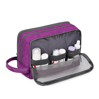 Toiletry Bag for Men Hanging Dopp Kit Water Resistant Shaving Bag Small Toiletry Bag for Traveling (Deep Purple) - color: Deep Purple