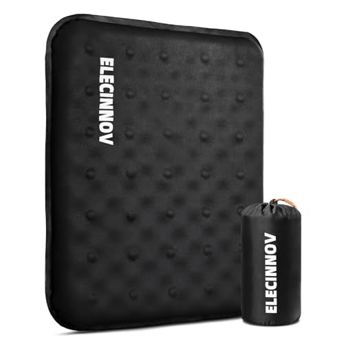 Inflatable Seat Cushion, Self Inflating Memory Foam Portable Stadium Seat Cushions for Bleachers Lightweight Camping Comfort Airplane Cushion for Long Flights Outdoor Events