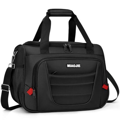 Underseat Carry On luggage Bag Airplanes Personal Item Bags Weekender Overnight Travel Tote Bag Shoulder Small Softside Carry on Luggage Travel Duffel Bags For Men Women -16 IN Black - color: Black, size: 16 IN