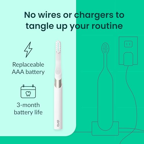 Quip Metal Sonic Electric Toothbrush for Adults - Time Travel & Soft Bristles with Travel Case & Replacement Brush Head - 3 Month Battery Life, Moonlight Champagne - color: Moonlight Champagne