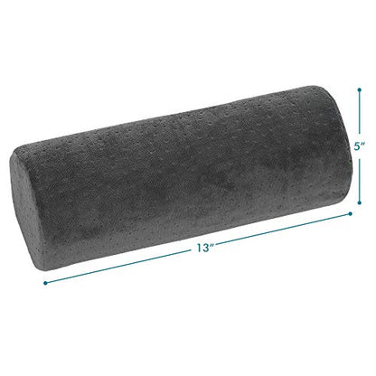 AllSett Health Round Cervical Roll Cylinder Bolster Pillow with Removable Washable Cover, Ergonomically Designed for Head, Neck, Back, and Legs, Grey | 13" X 5" - style: 13x5 Inch, Soft, Grey