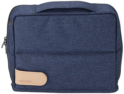 KOKUYO Pencil Case Pouch, Haco-Biz Standing Pen Pouch Bag, Foldable Stand up Pencil Holder Organizer, Large Capacity Portable Pencil Box for Office Supplies, Indigo Blue - color: Indigo Blue
