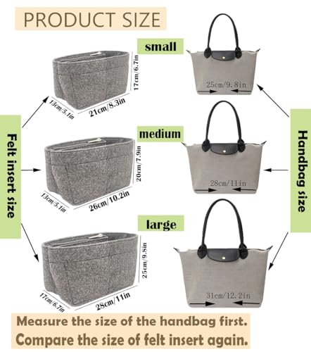 Lckaey purse Organizer Insert for le pliage organizer tote insert Large handbag organizer inserts large bag insert 1032black-L - color: Black, size: large