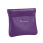 Travelambo Leather Squeeze Coin Purse Pouch Change Holder For Men & Women - color: Purple