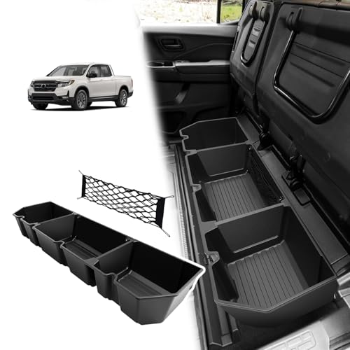 VaultsOnWheels Under Seat Storage Box Compatible with 2026 2025 2024 2023 2022 2017-2021 Honda Ridgeline Accessories Custom Fit Durable Detachable Rear Underseat Organizer - size: Ridgeline|2017+|Rear underseat storage