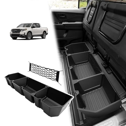 VaultsOnWheels Under Seat Storage Box Compatible with 2026 2025 2024 2023 2022 2017-2021 Honda Ridgeline Accessories Custom Fit Durable Detachable Rear Underseat Organizer - size: Ridgeline|2017+|Rear underseat storage