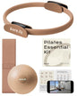 Pilates Kit for Women – Home Pilates Equipment Set with Ring, Ball & Resistance Bands | Pilates Starter Kit with Accessories in Gift Box - color: Mocha, style: Essential Kit - 3PC
