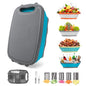 Gintan Collapsible Camping Cutting Board, 9-in-1 Chopping Board with Colander, Kitchen Vegetable Washing Basket for Camping, Camping Gifts Camping Accessories for RV Campers (Blue+Grey) - color: Blue Gray