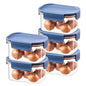 LocknLock Tritan Plastic Bisfree Modular Plus Food Storage Container Set, Lunch, Meal Prep, Stackable, BPA-Free, Leakproof, Freezer-Safe, 10 Pieces, 5 Boxes and 5 Lids, Navy, 450ml - color: Navy, size: 10 set (5 containers & 5 Lids), 450 ml