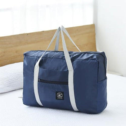 Travel Bag 12 Packes Carry on Luggage Foldable Duffel Bag Sports Gym Bag Weekender Overnight Bag Water Resistant Nylon Travel Duffel for Men Women (Blue 12PCS) - color: Blue 12