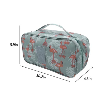 Bra Underwear Storage Bag Portable Multi-Functional Travel Organizers Pouch Case Packing Cube Cosmetic Bag,Blue Flamingo - color: Blue Flamingo