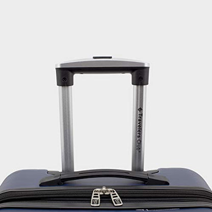 Travelers Club Chicago Hardside Expandable Spinner Luggages, Navy Blue, 5 Piece Set, TCL-77995-410 - color: Navy Blue, size: 5 Piece Set