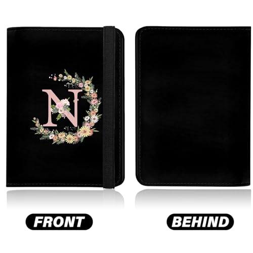 Cute Passport Holder and Holder Combo Passport Cover with RFID Blocking Women Men Compatible Wallet Credit Card Protector (Black-N) - color: Black-N