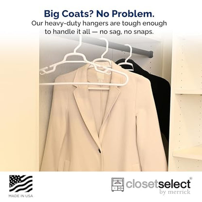 19" XL Plastic Hangers, Giant Heavy Duty Hanger, Merrick, XL Hanger, 36