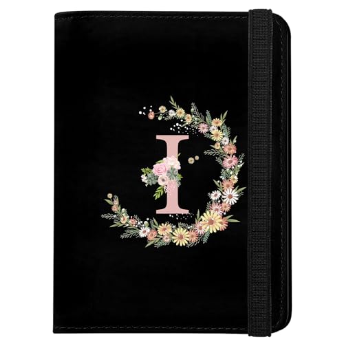 Cute Passport Holder and Holder Combo Passport Cover with RFID Blocking Women Men Compatible Wallet Credit Card Protector (Black-I) - color: Black-I