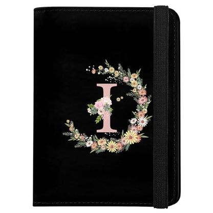Cute Passport Holder and Holder Combo Passport Cover with RFID Blocking Women Men Compatible Wallet Credit Card Protector (Black-I) - color: Black-I