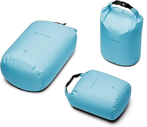 Bee Nesting Waterproof Dry Bag Lightweight Dry Sack Marine Dry Bags Suitable for swimming,kayaking,rafting boating, surfing, outdoor travel, mountaineering,hiking - color: Blue, size: 2L 4L 8L