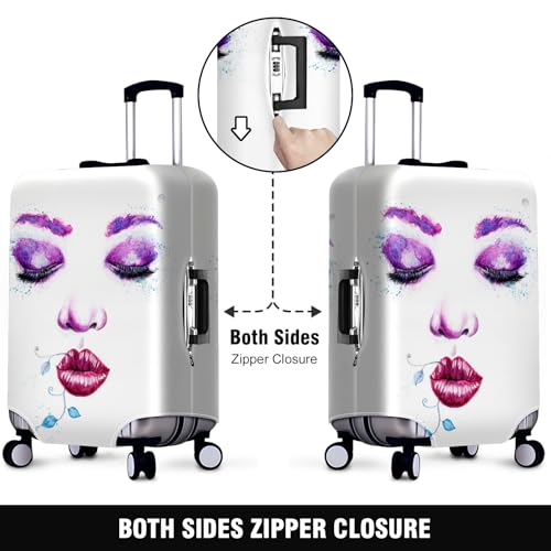 Stretch Luggage Protector Cover Washable Travel Gear Cover Safeguard Suitcase from Scratches Dirt Minimal Easy to Install luggage cover protector Fits 18-32 Inch cover for luggage