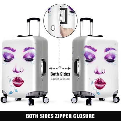 Stretch Luggage Protector Cover Washable Travel Gear Cover Safeguard Suitcase from Scratches Dirt Minimal Easy to Install luggage cover protector Fits 18-32 Inch cover for luggage