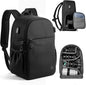 llano 20L Camera Backpack for DSLR/SLR/Mirrorless – Water-Resistant Photography Bag with Laptop Slot & Tripod Holder, Compact Case for Canon/Nikon/Sony, Travel & Outdoor,Large Capacity, Black - size: 20L