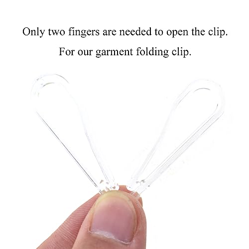 HAHIYO 1.8in/45mm 100Pcs Clear Plastic U-Shape Alligator Clips - Toothless Clothespins for Fabric, Garment, Shirts, Socks, Pants, Comic Boards - size: Clear - 1.8 inches - 100 Count - Toothless