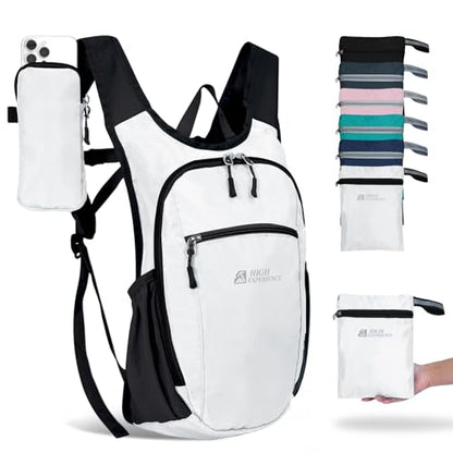 Hiking Backpack 10L/15L Small Daypack Lightweight Packable Travel Foldable Water Resistan for Women Men (White, 10L) - color: White, size: 10L