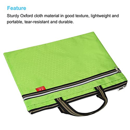 PATIKIL Waterproof Zipper File Bag, Documents Books Tools Storage Zip Pouch for Office Travel, Green - color: Green